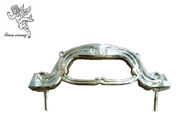 Maniglia del cofanetto del metallo degli accessori della bara con la decorazione d'oscillazione della superficie del cofanetto