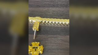 La bara intrecciata vintage di alta qualità gestisce l'hardware funebre durevole