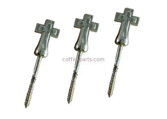 Cross Model Casket Hardware Wholesale Matching Bracket , Screw Coffin Fittings Suppliers