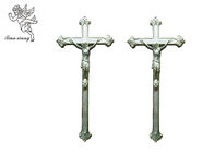 Incrocio pp della bara colore d'argento/di rame della croce funerea decorativa di Gesù, materiale