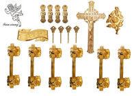 Accessori della bara di sepoltura dell'oro/argento/rame, fornitori dell'hardware del cofanetto