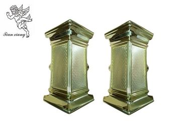 Decorazione del manico di oscillazione della bara Angolo della bara Materiale PP Oro pallido Accessori della bara