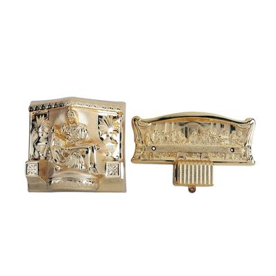Croce trasversale della bara materiale di colore pp dell'oro dell'incrocio 37×13.7cm del cofanetto