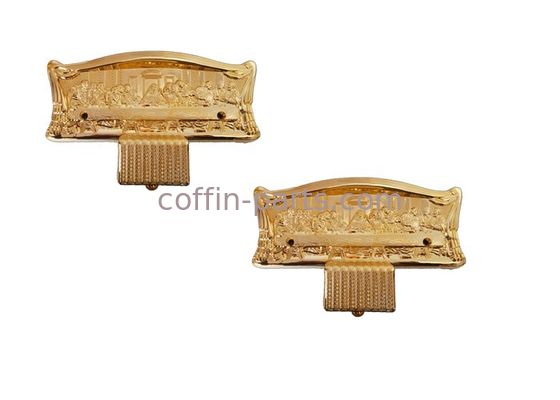 Virgin Mary Gold Plastic Coffin Parts Injection Molding For Funeral Casket Corner