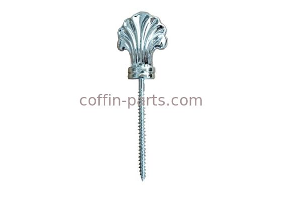 Silver Plastic And Metal Coffin Accessories , Funeral Casket Hardware Screw For Casket Lid