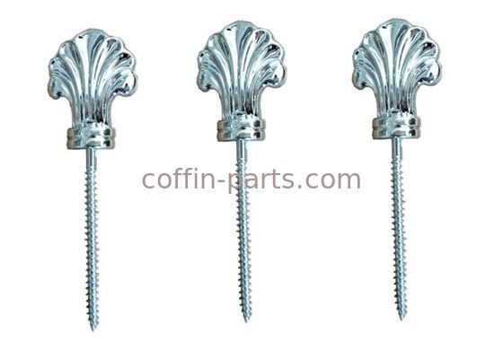 Silver Plastic And Metal Coffin Accessories , Funeral Casket Hardware Screw For Casket Lid