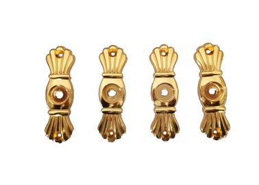 Polished Gold Casket Hardware Kit , Coffin Bracket Funeral Accessories Suppliers