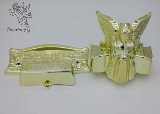 Silver Polished Plating Casket Hardware Unique Design Coffin Ornaments