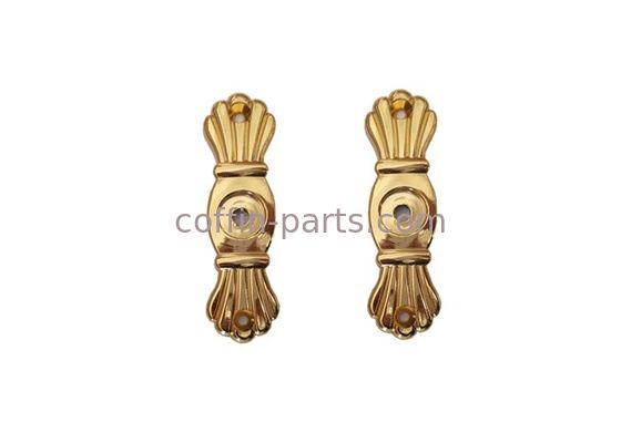 Corredo lucidato dell'hardware del cofanetto dell'oro, fornitori di accessori funerei del sostegno della bara