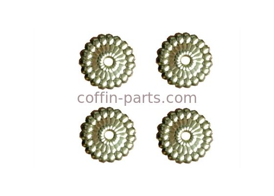 Parti di una bara, sostegno funereo di forma rotonda dell'oro degli accessori del cofanetto della decorazione